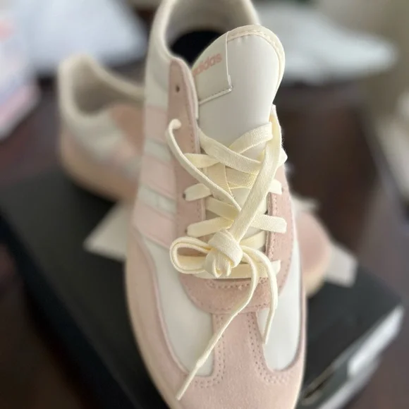 Adidas Barreda Decode Pink and White Sneakers with Suede and Mesh - Picture 4 of 13